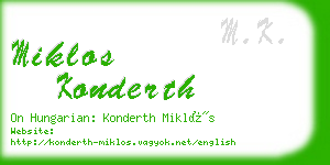 miklos konderth business card